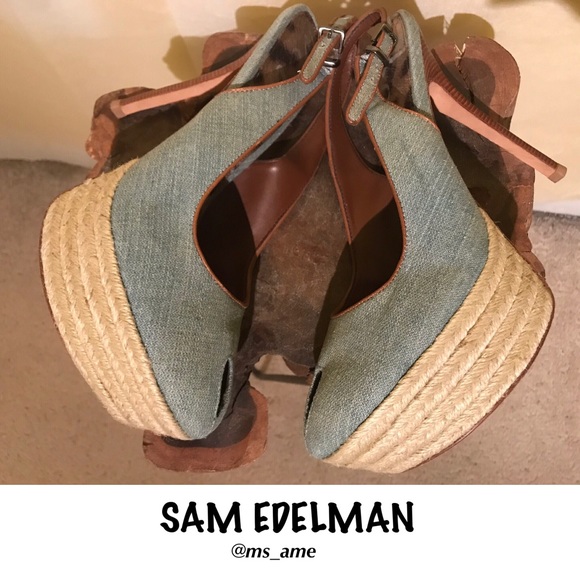 β¨Sam Edelman β€οΈ Novato Peep-Toe Slingbacksβ¨ - Picture 8 of 10